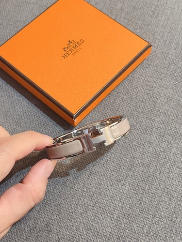 Hermès clic bracelet marron - hermès,