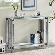 Vasari Clear Glass Console