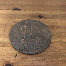 WW1 Death Penny Plaque