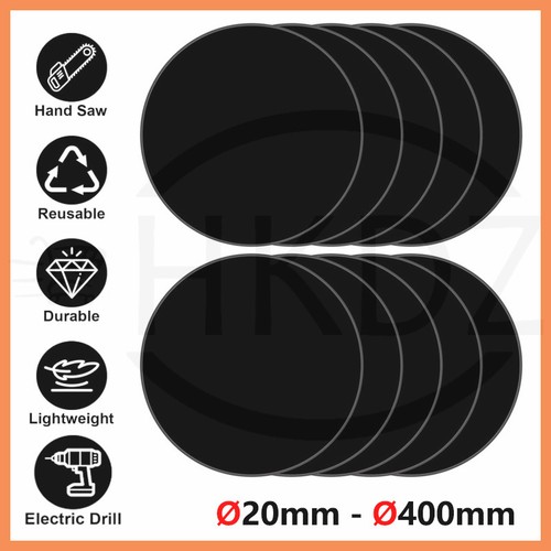 Black plastic circle discs - plastic,