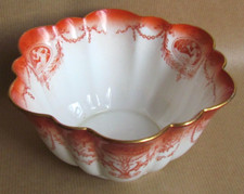 WILEMAN FOLEY CAMEO 9331 PATTERN SLOP BOWL VERMILLION COLOUR (11813)