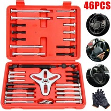 46pc Harmonic Balance Flywheel Balancer Crankshaft Gear Pulley Puller Tool Kit