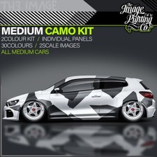 MEDIUM Car Camo Kit   ~ Camouflage Vinyl Decals  ~ ALL MEDIUM CARS ~ ABT Stance