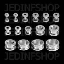 Ear Flesh Tunnel Hollow Plug - Screw Fit Screw On | 1.2mm-20mm | Stainless Steel