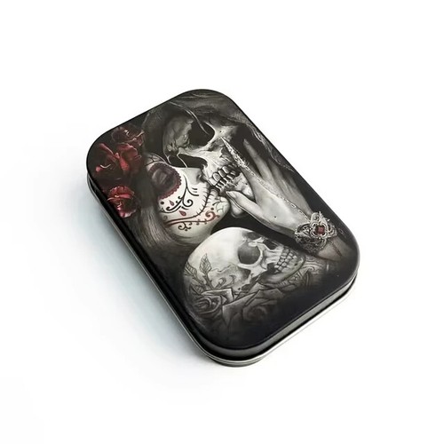 Tobacco tin with - with, hinged