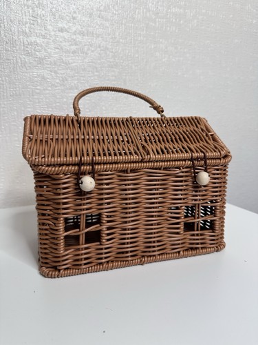 Wicker storage house basket - wicker,