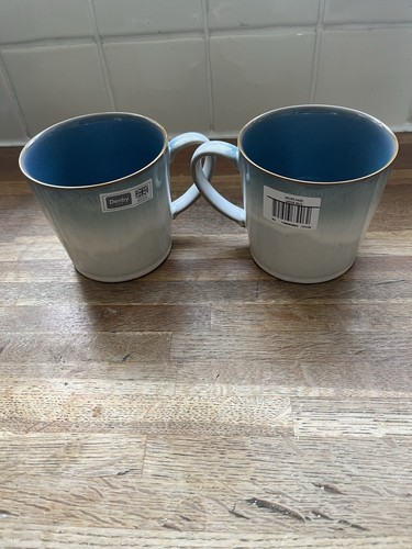 Denby azure haze - mugs, x2.first