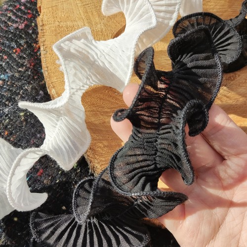 Wired chiffon ruffle lace - wired,