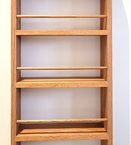 Solid oak spice rack - spice, shelf