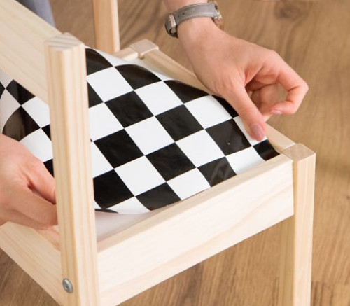 45cm black white square - 45cm,