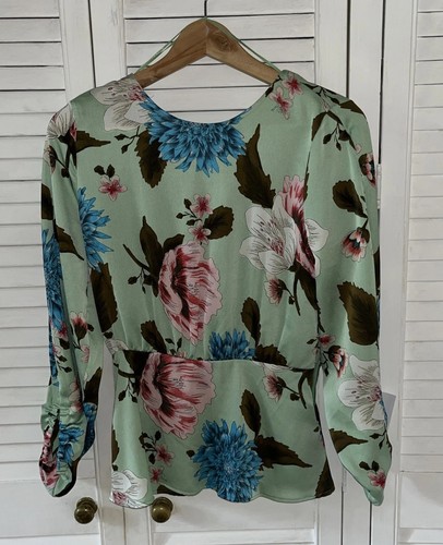 Zara green floral - zara, back