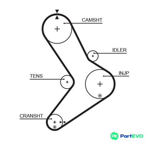 Gates timing belt - gates, 5334xs