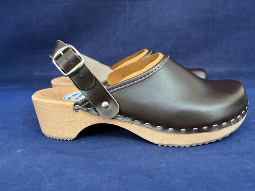 Wooden soles dark brown - dark,