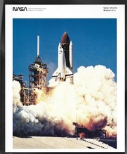 1986 NASA Challenger "Mission 51-L Launch" Memorial Commemorative Photograph