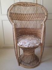 1970's Peacock wicker chair
