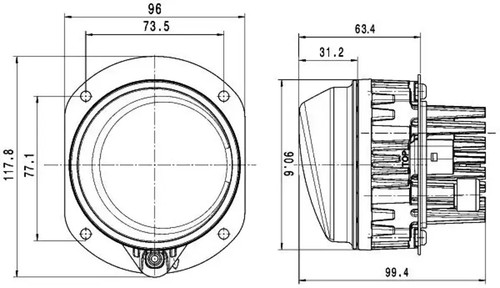 Fog lamp right - right, 1n0