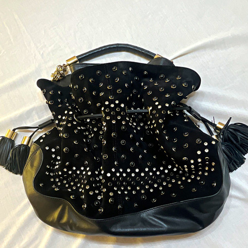 Reiss black leather studded - leather,