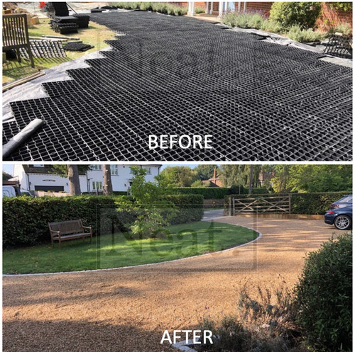 Gravel grass grid - gravel/grass, paver