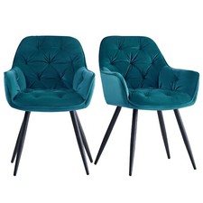 1/2X Dining Chairs Velvet