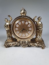 Vintage Coral  Wind up Mechanical Alarm Decorative Clock Made In Japan