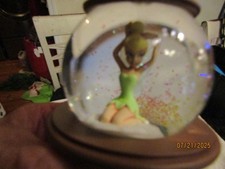 Extremely Rare Disney Christmas Ornament Snow Globe Tinkerbell 2010 Peter Pan