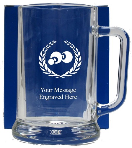 Personalised bowls pint glass - bowls,