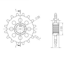 Sprocket step 520 teeth 15 for