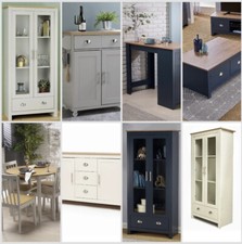 New Sherbourne Glass Display Cabinet Sideboard Coffe Table Shoe Cabinet