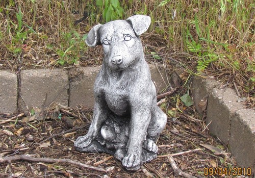 Jack russell concrete garden - jack,