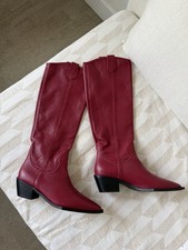 Women’s Red Leather Cowboy