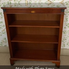 Vintage Yew reproduction open bookcase