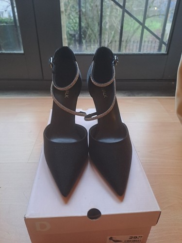 Deichmann satin black pointed - satin,