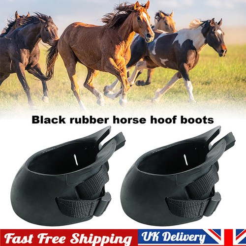 Rubber horse hoof boots - horse,