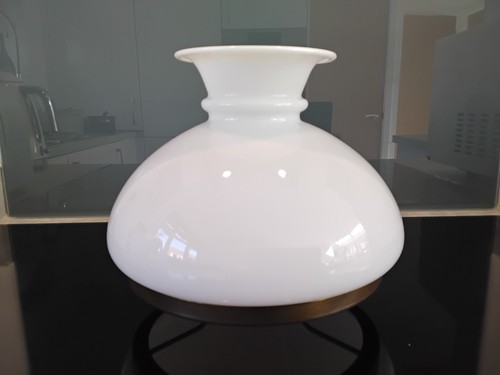 Victorian white glass duplex - white,