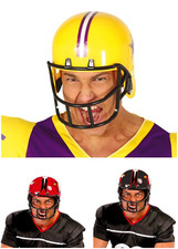 American Football Helmet Fancy Dress Adults Sports Team Plastic Costume