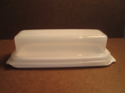 White butter dish - , single