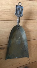 Vintage Shrewsbury Crest Brass Coal Shovel 10” long (CD14)