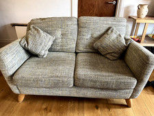Lovely Ercol sofa. Green herringbone look. Good condition