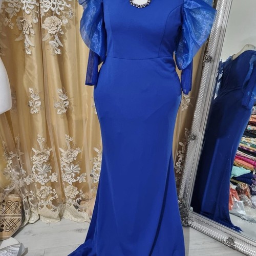 Size royal blue long dress - 18,