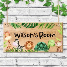 Personalised Kid's Bedroom Room Sign Boys or Girls Door Name Hanging Plaque Gift