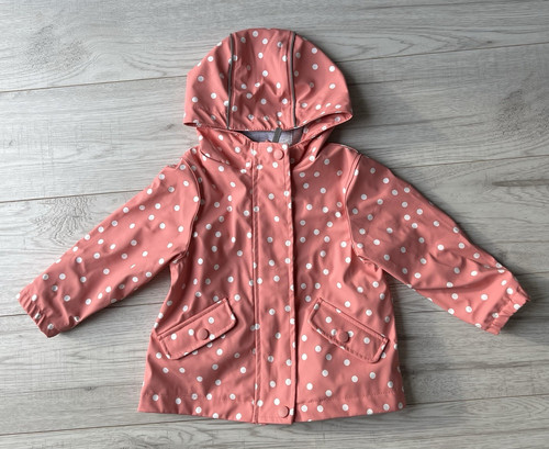 Girls hooded zip rain - rain, coat