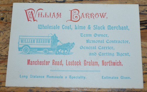 Old advertising card william - old,