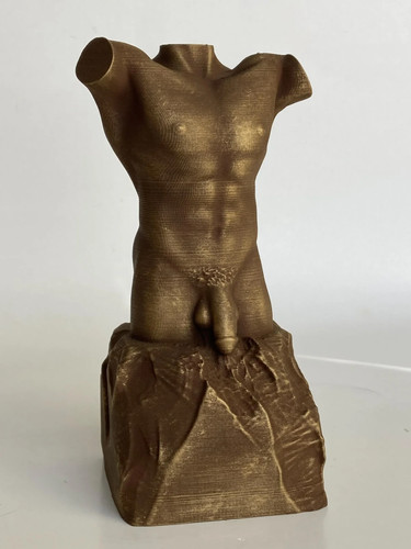 Male torso sculpture bronze - male,