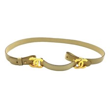 Chanel Vintage Leather CC Logo