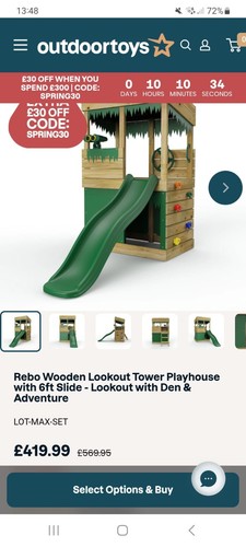 Wooden kids lookout - kids, tower