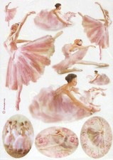 Rice Paper for Decoupage, Scrapbook Sheet, Stamperia Dancers in frame