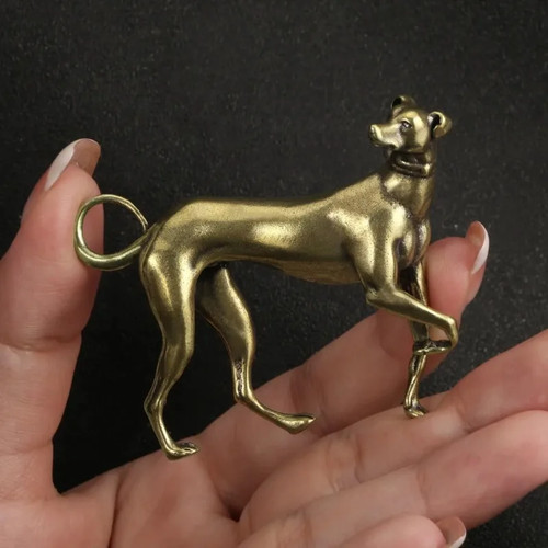 Vintage brass greyhound - brass,