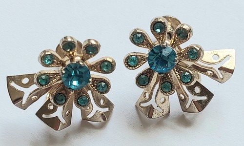 Vintage coro blue rhinestone - coro,