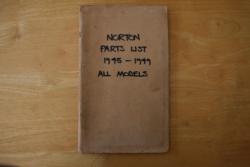 Norton parts list 1945 - norton,