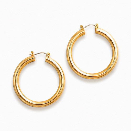 Gold tone hoop - gold,